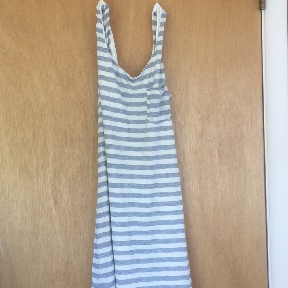 Striped high low dress